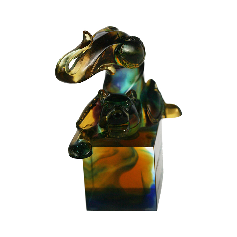 Sigillo in cristallo di vetro tigre