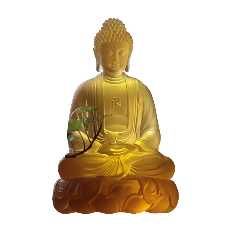 Statue di cristallo del Buddha Amitābha
