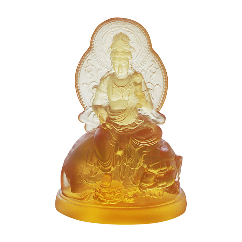 Statua in vetro del bodhisattva Samantabhadra