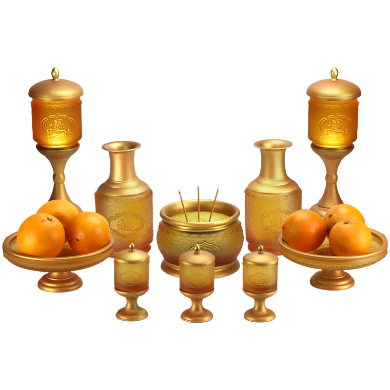 Offerte di vetro per il tempio buddista per portare ricchezza e tesori