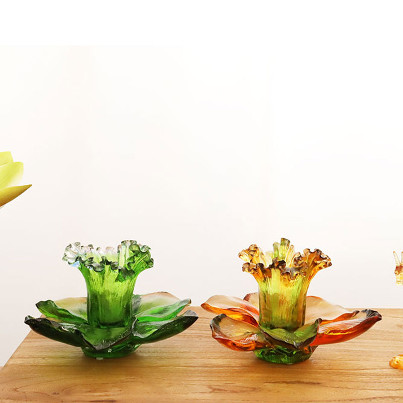 Portacandela in Vetro a forma di Petalo