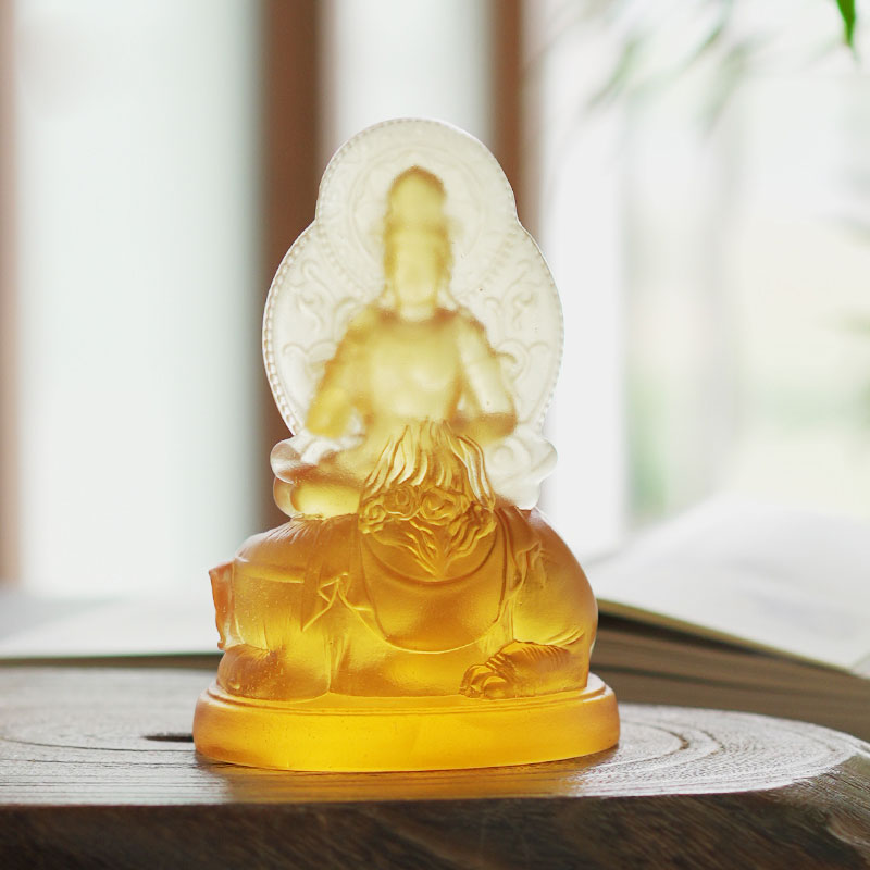 Statua in vetro del bodhisattva Samantabhadra