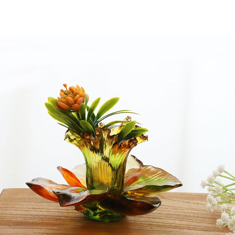 Portacandela in Vetro a forma di Petalo