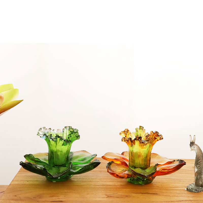 Portacandela in Vetro a forma di Petalo