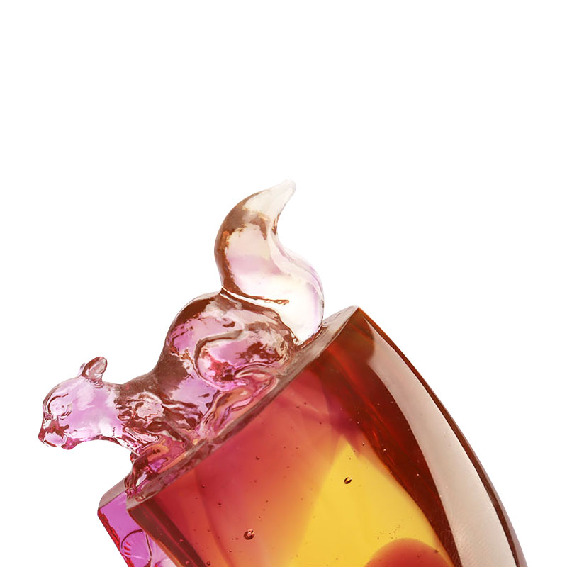 Candeliere in smalto color viola