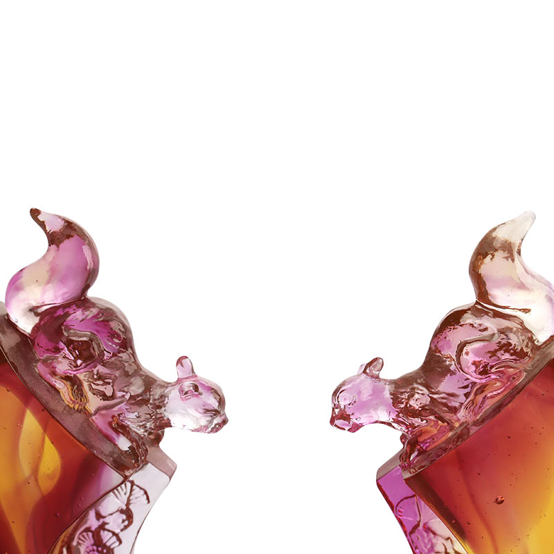 Candeliere in smalto color viola