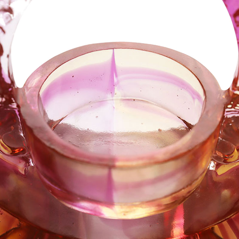 Candeliere in smalto color viola