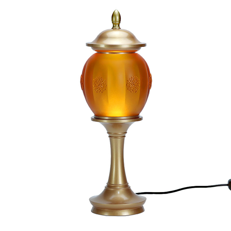 Set di offerte in vetro dorato per altare buddista della serie