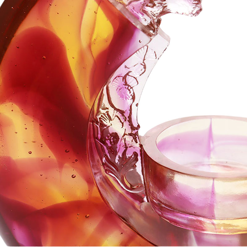 Candeliere in smalto color viola