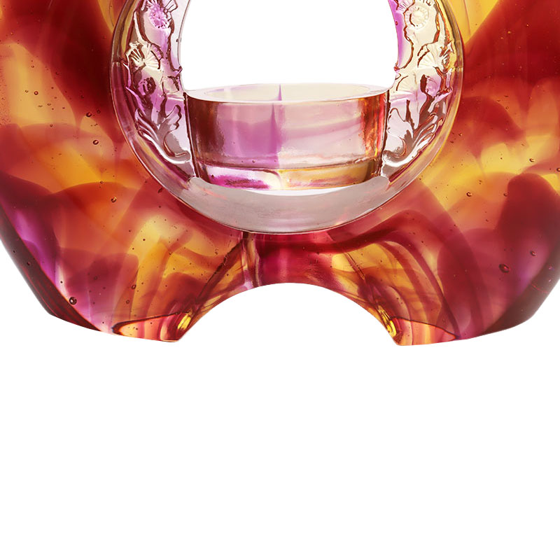 Candeliere in smalto color viola