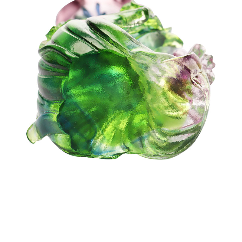 Candeliere a forma di loto in vetro cristallo