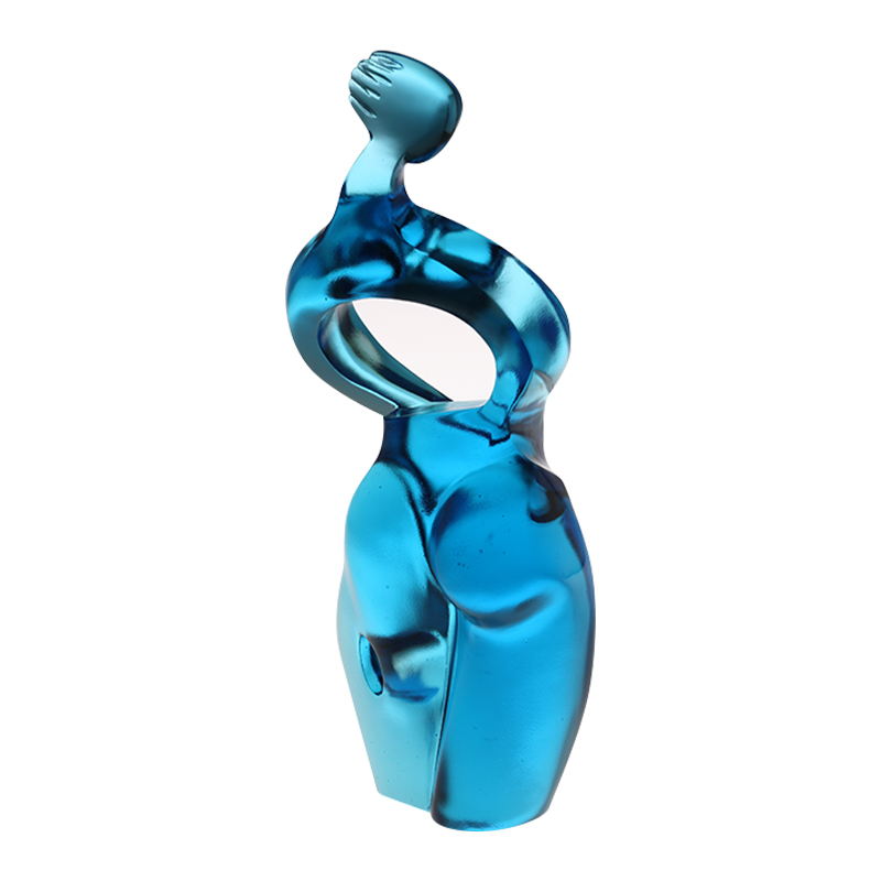 Ornamenti di figurine d'arte Artemis blu puro