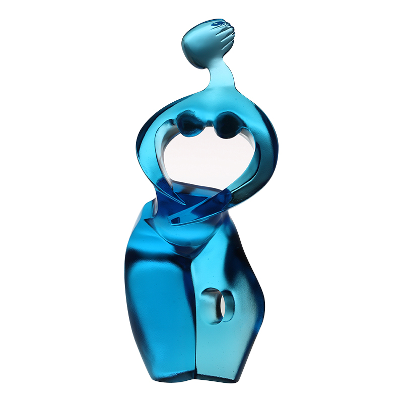 Ornamenti di figurine d'arte Artemis blu puro