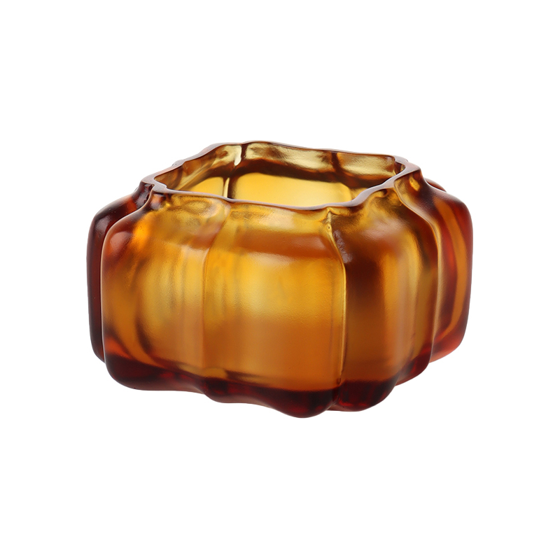 Vaso per l'acqua a forma di zucca in vetro cristallo viola