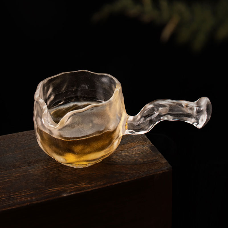 Set da tè in vetro trasparente con teiera, tazza da tè