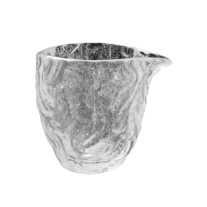 Set di tazze da tè in vetro trasparente con motivo a bolle per l'uso in riunioni in ufficio a casa