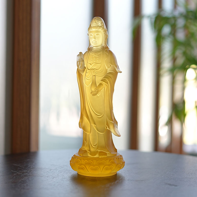 Statua in vetro di Guanyin Bodhisattva