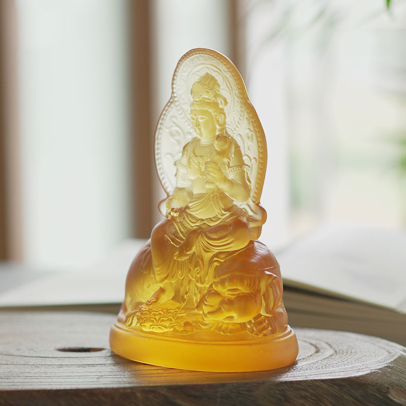 Statua in vetro del bodhisattva Samantabhadra