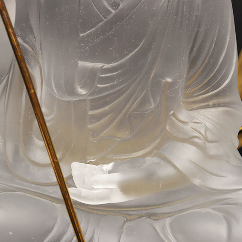 Statua in vetro del Bodhisattva Ksitigarbha