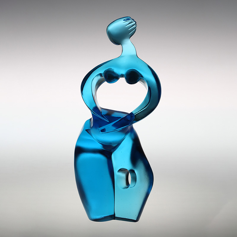 Ornamenti di figurine d'arte Artemis blu puro