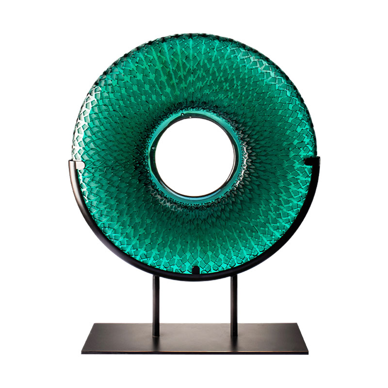 Dischi circolari in foglie di bambù