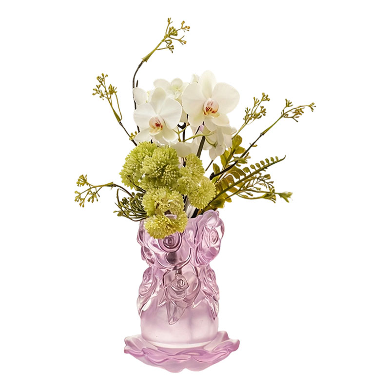 Processo di fusione a cera persa Decorazioni per la casa in vetro Vaso in cristallo “Vaso rosa”